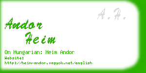 andor heim business card